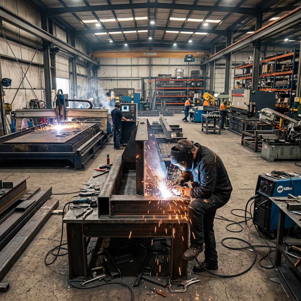 Ongoing PEB industrial shed construction